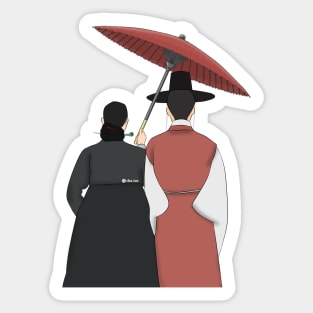 Under the queen's umbrella Sticker